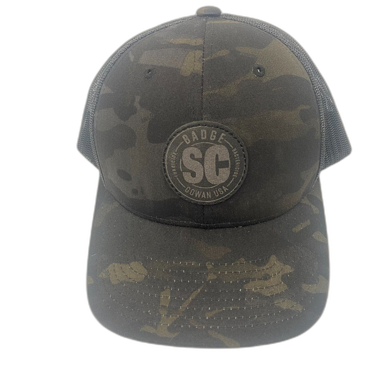 Camo Trucker Hat With Adjustable Snapbak Unisex Os Yupoong Classics